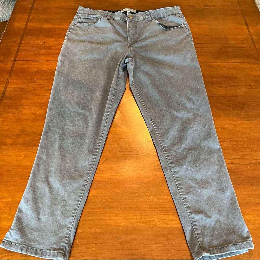 “Ab” Solution Jeans Ankle Skinny Wit & Wisdom gray pant Women’s Size 14 - Picture 9 of 13
